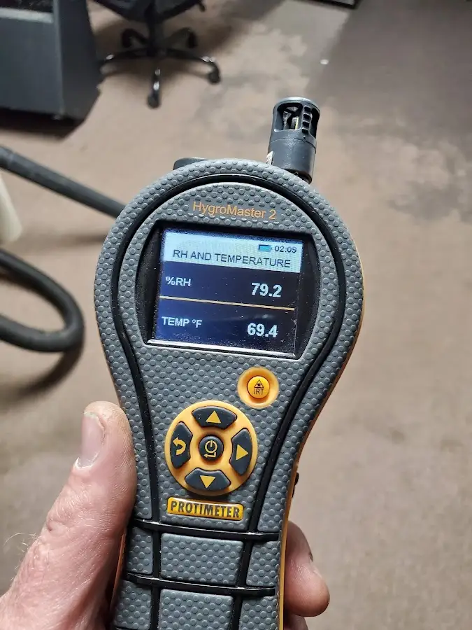 Moisture meter humidity assessment for Fire & Smoke Damage Restoration in Bridge City